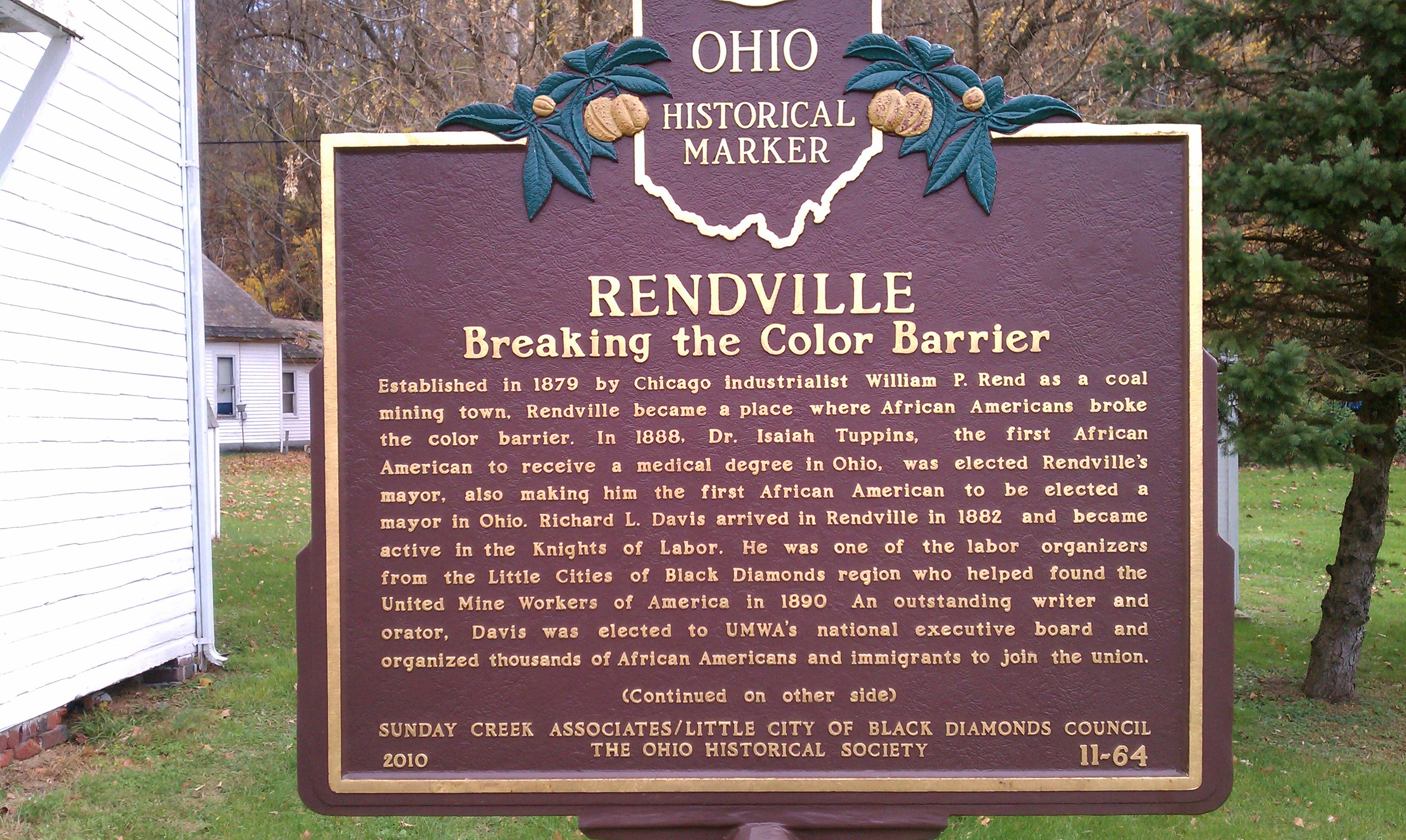 rendville historical marker